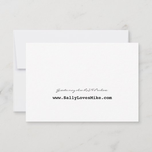 Faire-part de mariage de machine à écrire RSVP (Dos)