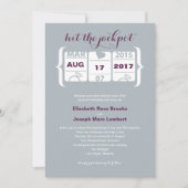 Faire-part de mariage de machine à sous (Devant)