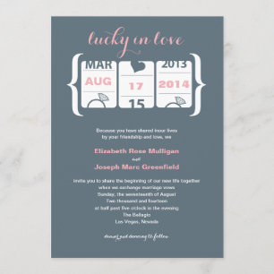 Faire-part de mariage de machine à sous