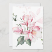 Faire-part de mariage de Magnolias roses (Dos)