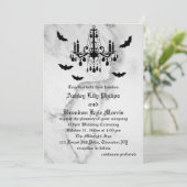 Faire-part de mariage de marbre de Halloween (Debout devant)