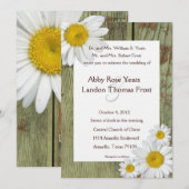 Faire-part de mariage de marguerite de pays et en (Devant / Derrière)