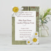 Faire-part de mariage de marguerite de pays et en (Debout devant)