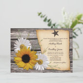 Faire-part de mariage de marguerite de tournesol r (Debout devant)