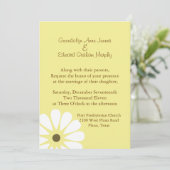 Faire-part de mariage de marguerite jaune et blanc (Debout devant)