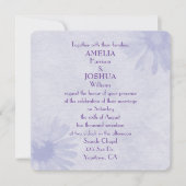 Faire-part de mariage de marguerite mauve douce (Devant)