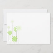 Faire-part de mariage de marguerite verte (Dos)