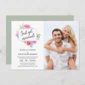 Faire-part de mariage de Mariage d'aquarelle (Devant / Derrière)