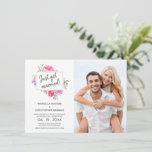 Faire-part de mariage de Mariage d'aquarelle (Debout devant)