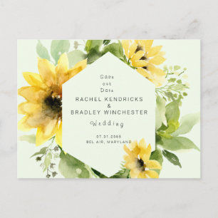 Faire-part de mariage de mariage de tournesol à la