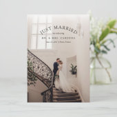 Faire-part de mariage de mariage en fuite avec pho (Debout devant)