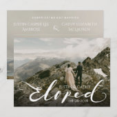 Faire-part de Mariage de Mariage Fugué Script (Devant / Derrière)