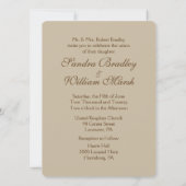 Faire-part de mariage de mariée antique (Dos)