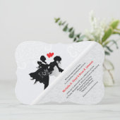 Faire-part de mariage de mariée et de mariée (Debout devant)