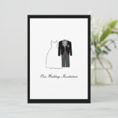 Faire-part de mariage de mariée et de mariée (Debout devant)