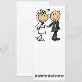 Faire-part de mariage de mariée et de mariée (Devant / Derrière)