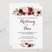 Faire-part de mariage de Marsala (Devant / Derrière)