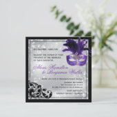 Faire-part de mariage de mascarade (Debout devant)