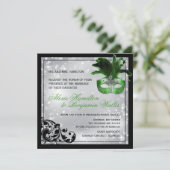 Faire-part de mariage de mascarade (Debout devant)