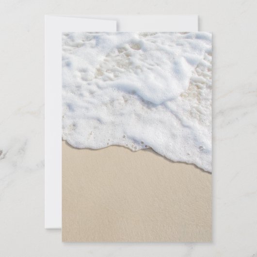 Faire-part de mariage de mer bleu tropicale avec R (Dos)