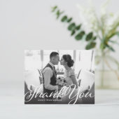 Faire-part de mariage de Merci de script classique (Debout devant)