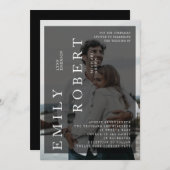 Faire-part de mariage de minimalisme moderne (Devant / Derrière)