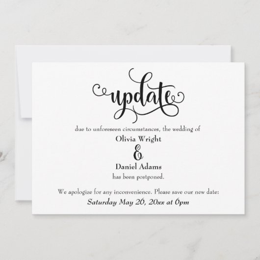 Faire-part de Mariage de mise à jour du script rep (Devant)