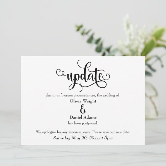 Faire-part de Mariage de mise à jour du script rep (Debout devant)