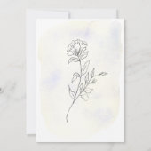 Faire-part de mariage de Monogramme Botanique de C (Dos)