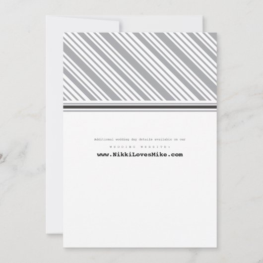 Faire-part de mariage de monogramme de Chicago (Dos)