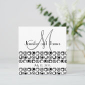 Faire-part de mariage de monogramme de conception (Debout devant)