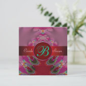 Faire-part de mariage de monogramme de dentelle de (Debout devant)