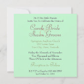 Faire-part de mariage de monogramme de dentelle de (Dos)