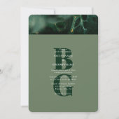 Faire-part de mariage de Monogramme de marbre vert (Devant)