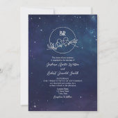Faire-part de mariage de monogramme de nuit étoilé (Devant)