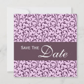 Faire-part de mariage de monogramme de prune et de (Devant)