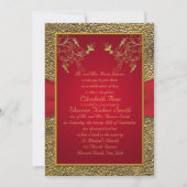 Faire-part de mariage de monogramme de rouge riche (Dos)