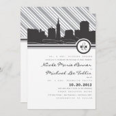 Faire-part de mariage de monogramme de San (Devant / Derrière)