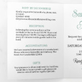 Faire-part de mariage de monogramme d'eucalyptus d (Intérieur en premier)