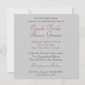 Faire-part de mariage de monogramme du ciel de l'I (Dos)