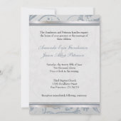 Faire-part de mariage de monogramme floral (Dos)