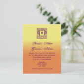 Faire-part de mariage de monogramme inspiré de la (Debout devant)