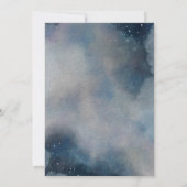 Faire-part de mariage de monogramme nocturne étoil (Dos)