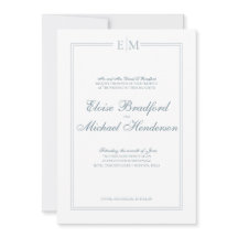 Faire-part de mariage de monogramme officiel