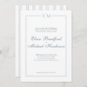 Faire-part de mariage de monogramme officiel (Devant / Derrière)