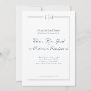 Faire-part de mariage de monogramme officiel