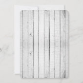 Faire-part de mariage de monogramme rustique blanc (Dos)