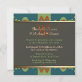 Faire-part de mariage de monogramme tribal de Bohê (Dos)