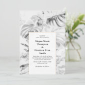 Faire-part de mariage de Monstère Tropicale Blanch (Debout devant)