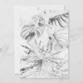 Faire-part de mariage de Monstère Tropicale Blanch (Dos)